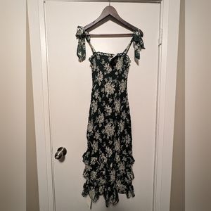 Abercrombie and Fitch green maxi dress, size xxs